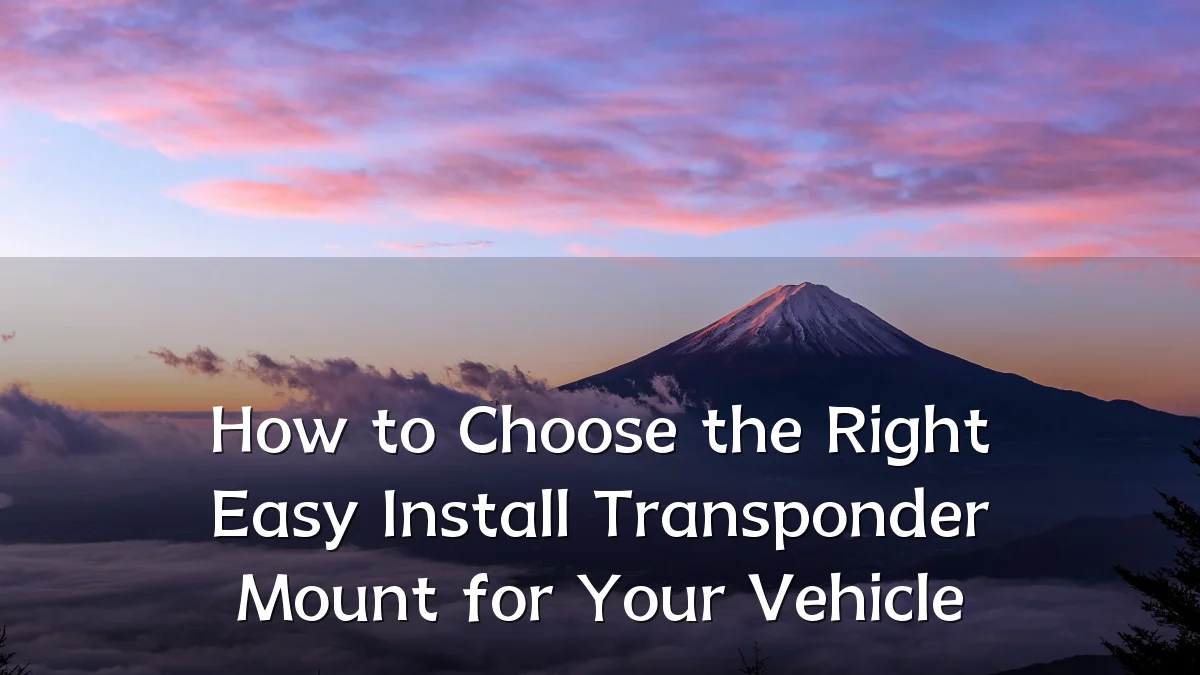 How to Choose the Right Easy Install Transponder Mount for Your Vehicle